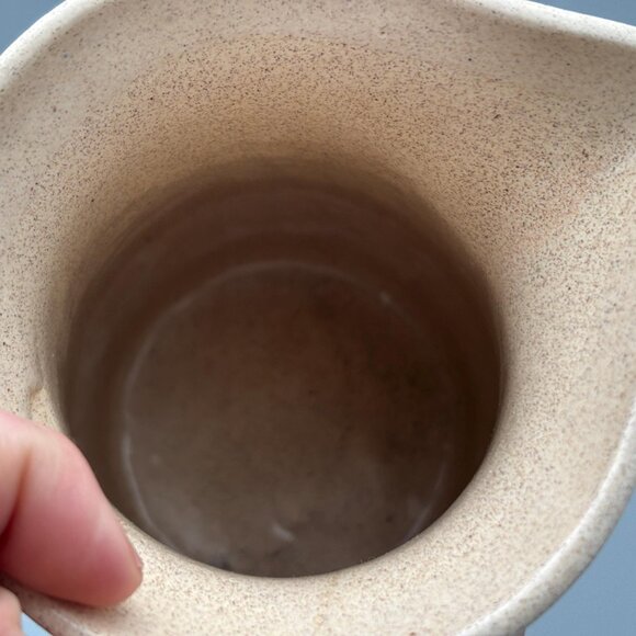 Vintage Studio Pottery Stoneware Pitcher with Incised Floral Design Rustic - Picture 9 of 10